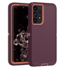 Funda heavy duty Galaxy A72 5G (MAROON & PINK)