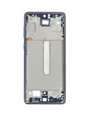 Marco central gris para Samsung Galaxy A73 5G, repuesto original para reparación de carcasa.