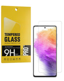 Vidrio templado transparente 2.5D para Samsung Galaxy A73 5G, protege pantalla de arañazos y golpes.