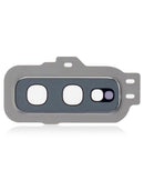Lente de camara trasera con aro de bisel para Samsung Galaxy S10E (Blanco Prisma)