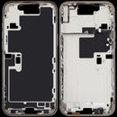 Tapa superior usada de iPhone 16 Pro Max Natural Titanium con small parts, lista para reparación de housing.