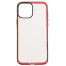 Estuche  Anigma transparente con marco ROJO soporta caidas de 2-10 metros IPHONE 12 / PRO 6.1