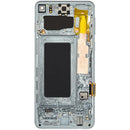 Pantalla OLED verde Prism con marco para Samsung Galaxy S10, repuesto de alta calidad para reparación de pantalla rota.