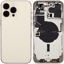 Tapa trasera para iPhone 14 Pro Max (Version Internacional, Sin Logo, Oro)