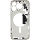 Chasis medio de iPhone 15 Pro Max A3106/A3108 blanco titanio con piezas pequeñas para reparación.