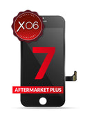 Pantalla LCD iPhone 7 Aftermarket Plus XO6 negra para modelos A1660, A1778, A1779, A1780. Repuesto de calidad para reparación.