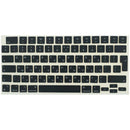 Teclas de teclado hebreo negras para MacBook Air/Pro, compatibles con modelos 2021-2026.