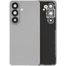 Tapa trasera plateada para Samsung Galaxy S26 con cristal de cámara y lente, repuesto Aftermarket Plus.