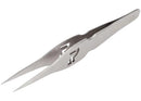 Pinza Relife T3 Wide-Body Grip de precisión para reparación electrónica de celulares, color negro y plateado.