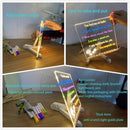 Pizarra de escritura LED iluminada para adultos con base de soporte y 6 lápices de colores, ideal para SlowBack.