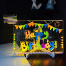 Pizarra de escritura LED iluminada para adultos con base de soporte y 6 lápices de colores, ideal para SlowBack.