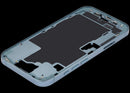 Chasis medio iPhone 16 color teal con botones de encendido y volumen, repuesto de alta calidad.