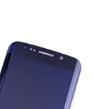 Pantalla Samsung Galaxy S6 Edge usada, color negro, display AMOLED con bisel para reparación de pantalla rota.