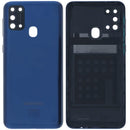 Tapa trasera azul original para Samsung Galaxy M31 (M315) con lente de cámara, repuesto.