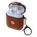 Protege tus AirPods 1/2 con este estuche rígido de cuero en color marrón en Xela Quetzaltenango.