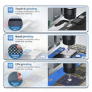 Máquina molinillo inteligente AiXun 2nd Gen para pulido CNC de chips de placa base, de color gris metálico.
