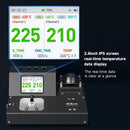 Probador de temperatura AIXUN DT02 azul con pantalla LCD, ideal para calibración y soldadura.