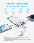 Batería externa Anker Zolo (Negro) con cables USB-C y L incorporados, ideal para cargar tus dispositivos en Quetzaltenango.