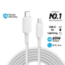 Encuentra el puerto de carga Anker 322 USB C-Lightning MFI trenzado (Blanco) de 3 pies en Quetzaltenango.