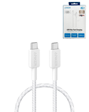 Cable de carga USB-C a USB-C Anker 322 blanco de 3 pies, 60W, para dispositivos móviles.