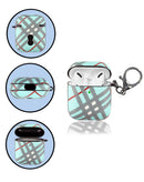 Funda de cuero genuino SlowBack para AirPods 1/2, estilo 14, color negro, con correa.