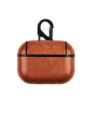 Funda protectora AirPods 3 de diseno de cuero PU de lujo BROWN