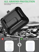 Protege tus Apple AirPods 4th GEN con esta funda negra shockproof en Xela Quetzaltenango.