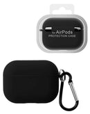 Estuche negro de silicona SlowBack para AirPods y AirPods Pro (1ª/2ª Gen), protección duradera.