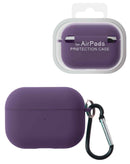 Funda de silicona SlowBack color morado oscuro para AirPods Pro (1ª/2ª generación), protege tus auriculares.