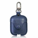 Estuche azul de cuero PU de lujo para AirPods Pro, protege tus auriculares Apple con estilo.