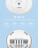 Cargador inalámbrico de escritorio LDNIO AW003 QC3.0/PD (32W) en Quetzaltenango para cargar tus dispositivos de forma conveniente.
