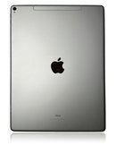 Tapa trasera plateada usada para iPad Pro 12.9 2.ª generación (A1670/A1671) con componentes preinstalados.