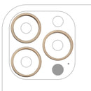 Anillo de bisel de cámara trasera para iPhone 13 Pro/Pro Max dorado, paquete de 30 piezas, protección elegante.
