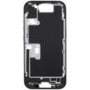 Chasis medio negro titanio para iPhone 16 Pro, con botones de encendido y volumen. Repuesto de alta calidad.