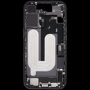 Chasis medio usado de iPhone 17 (A3280, A3281) con puerto de carga flex y pequeñas piezas.