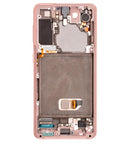 Pantalla OLED con marco para Samsung Galaxy S21 5G en color Phantom Pink disponible en Quetzaltenango.
