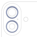 Aro de cámara trasera bezel para iPhone 17 color Mist Blue, repuesto de reparación, 2 piezas.