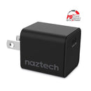 NAZTECH CARGADOR DE PARED TIPO C 45WATTS NEGRO