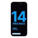 Pantalla LCD de reemplazo para iPhone 14 Pro Max (A2651, A2893), lista para instalación y reparación.