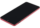 Pantalla OLED interna refurbished para Samsung Galaxy Z Flip 7 5G, color Coral Red, con marco.