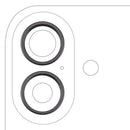 Bisel de cámara trasera negro para iPhone 17, paquete de 20 piezas para reparación.
