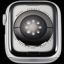 Carcasa trasera plateada de aluminio para Apple Watch Series 9 45mm GPS, repuesto OEM usado.
