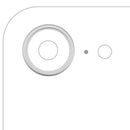Aro de bezel de cámara trasera blanco para iPhone 16e/17e, paquete de 10, repuesto para reparación.