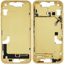 Carcasa media con botones de encendido y volumen para iPhone 14 (Version US) (Amarillo)