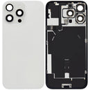 Compra la tapa trasera con placa de acero para iPhone 16 Pro Max en Xela con carga inalámbrica, NFC, MagSafe y magnet en color blanco Titanium.