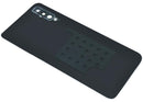 Tapa trasera negra usada para Samsung Galaxy A50 (A505) con lente de cámara, ideal para reparación.
