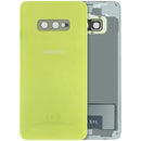 Tapa trasera Service Pack Samsung Galaxy S10e Canary Yellow, repuesto original para reparación de móvil SM-G970F.