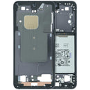 Marco medio original Samsung Galaxy S24 5G SM-S921U negro ónix, repuesto para reparación de móvil.