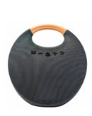 Parlante portátil Bluetooth Bytech negro de tejido, 5W, con radio FM y asa de transporte.