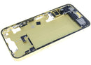 Chasis amarillo grado A para iPhone 14 (A2649) con puerto de carga y piezas pequeñas, OEM usado.